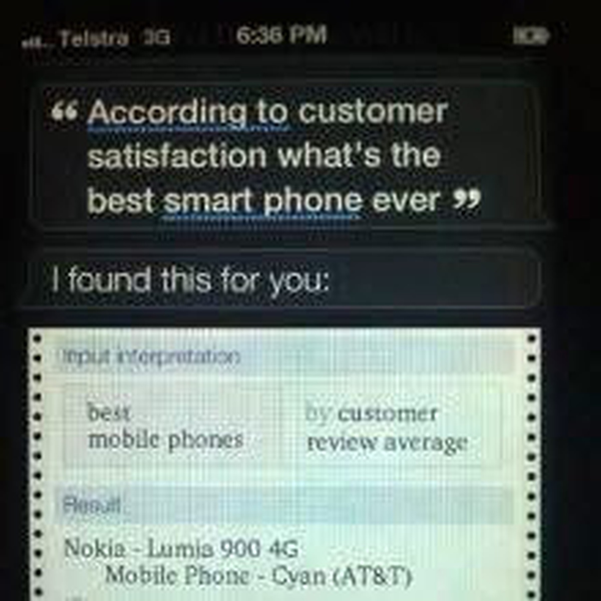 Siri\'ye Göre Lumia 900 Hala En İyisi!