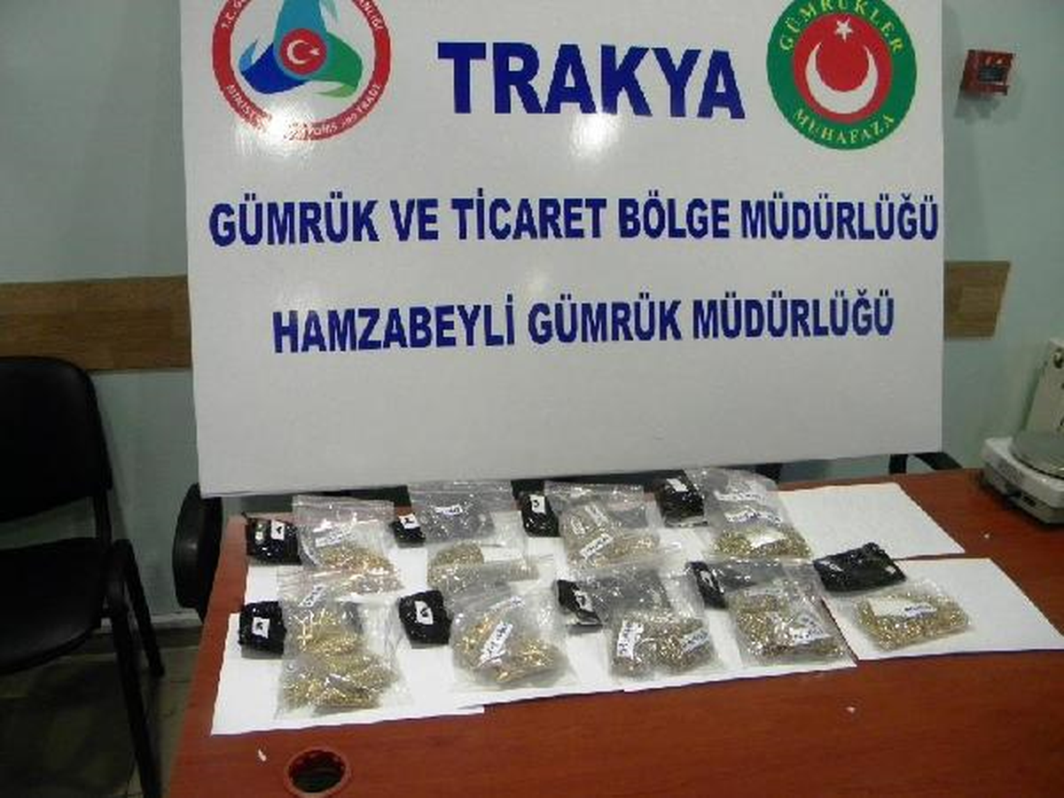 Hamzabeyli Sınır Kapısı'nda Altın Operasyonu