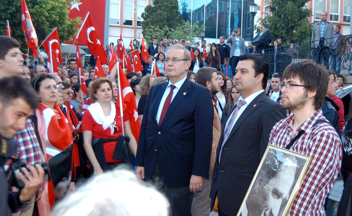 Malkara'da 'Bayrağını Al, Bayramına Gel' Mitingi