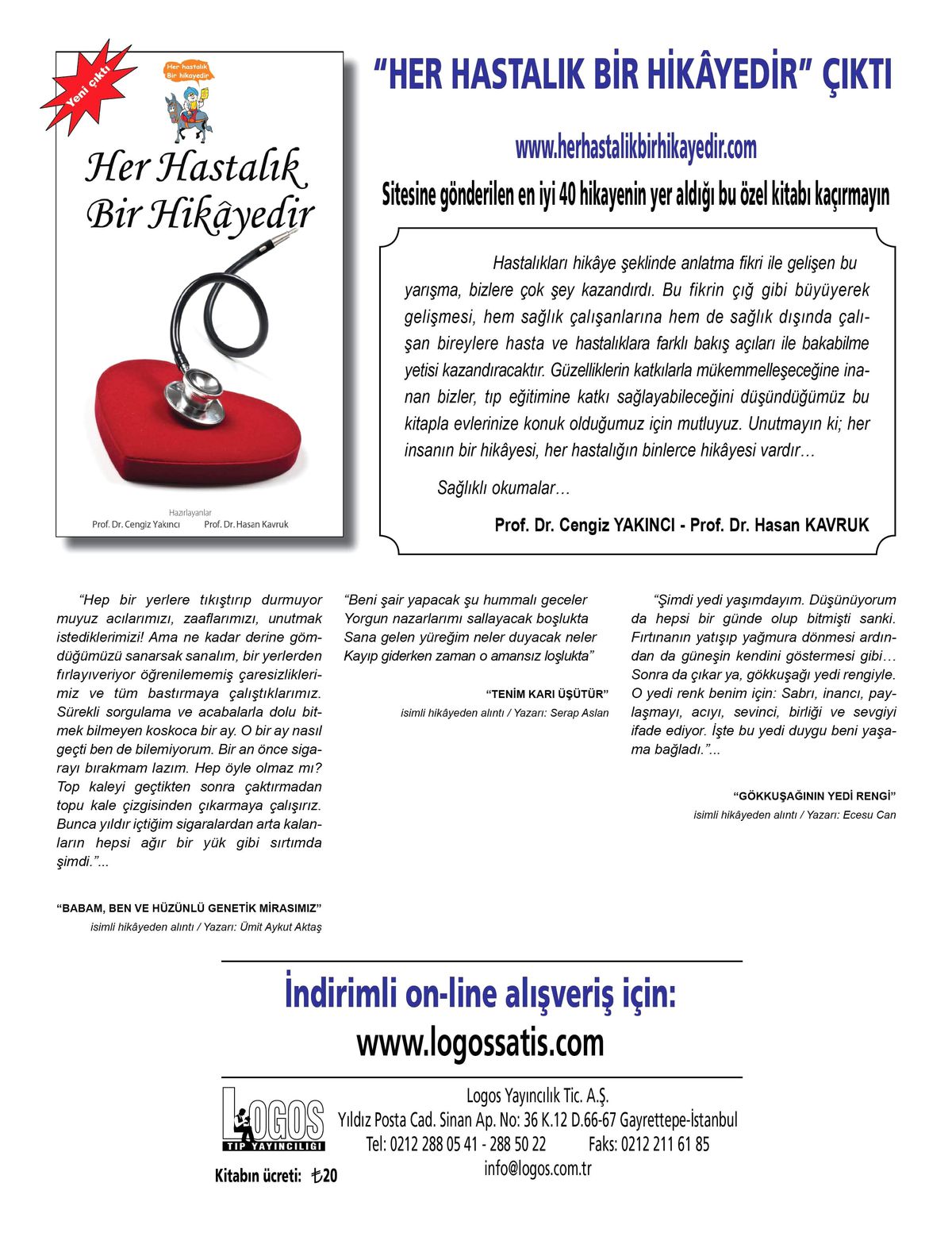 "Her Hastalık Bir Hikayedir" İsimli Kitap Çıktı