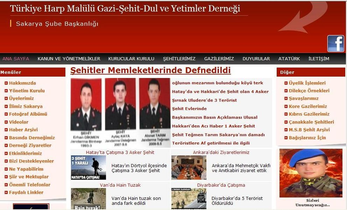 Sakaryalı Şehit ve Gazilere İnternet Sitesi