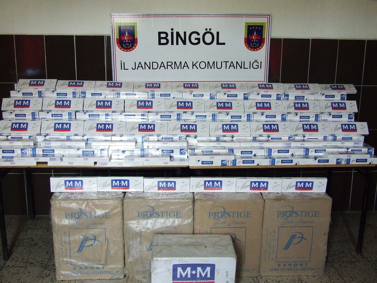 Bingöl'de 6 Bin 60 Paket Kaçak Sigara Ele Geçirildi