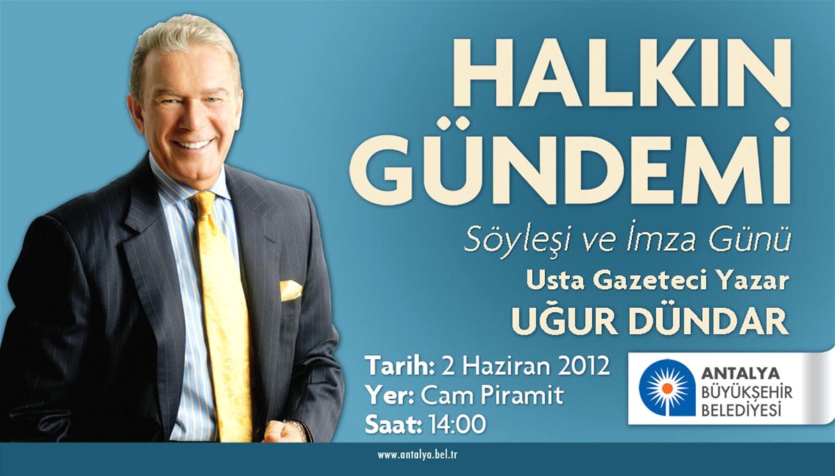 Uğur Dündar Antalyalılarla Buluşacak