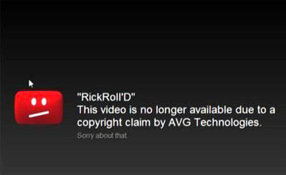 Avg, Rickroll Videosunu Kaldırmaya Çalıştı!