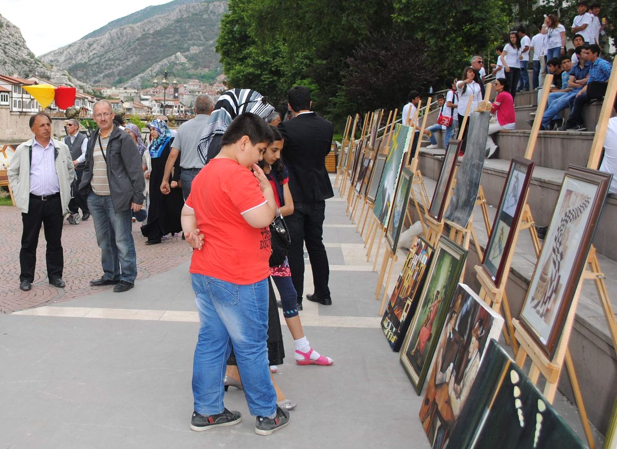 Sinoplu Öğrencilerden Amasya'da Resim Sergisi