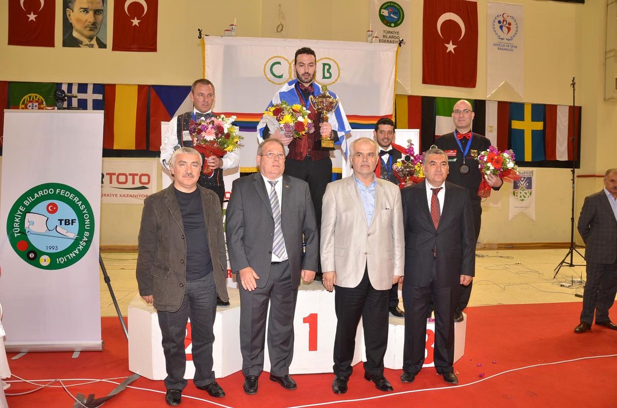 3 Bant Avrupa Bilardo Şampiyonası'nda Yunanistan Şampiyon