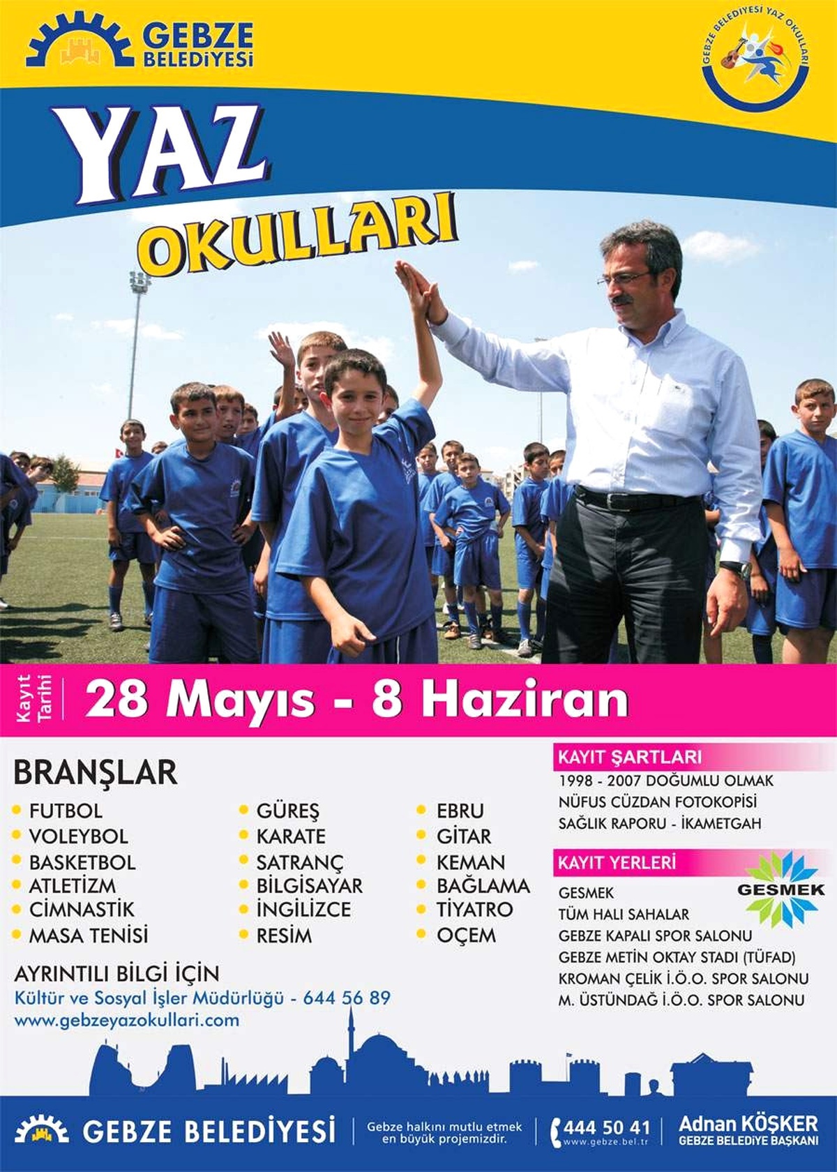 Başkan Köşker Gebzeli Çocukları Yaz Spor Okullarına Davet Etti