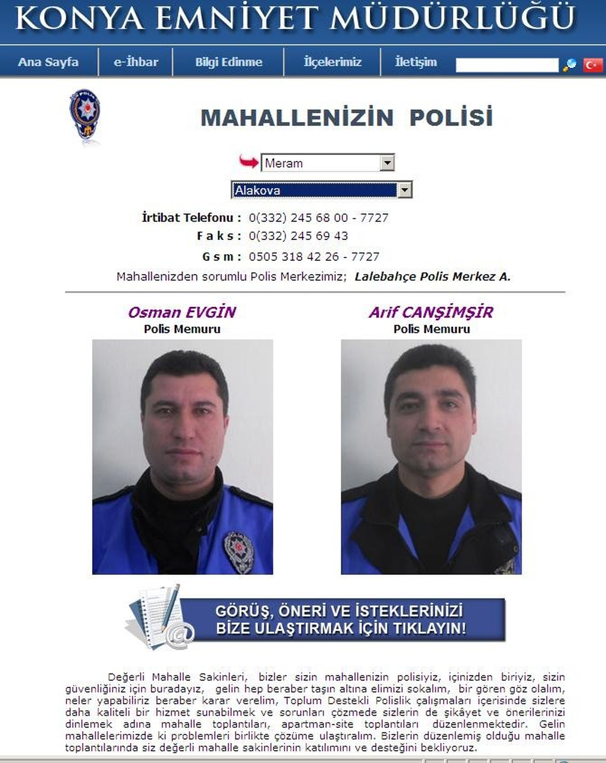 Konya'da Mahalle Polisleri Hizmet Veriyor