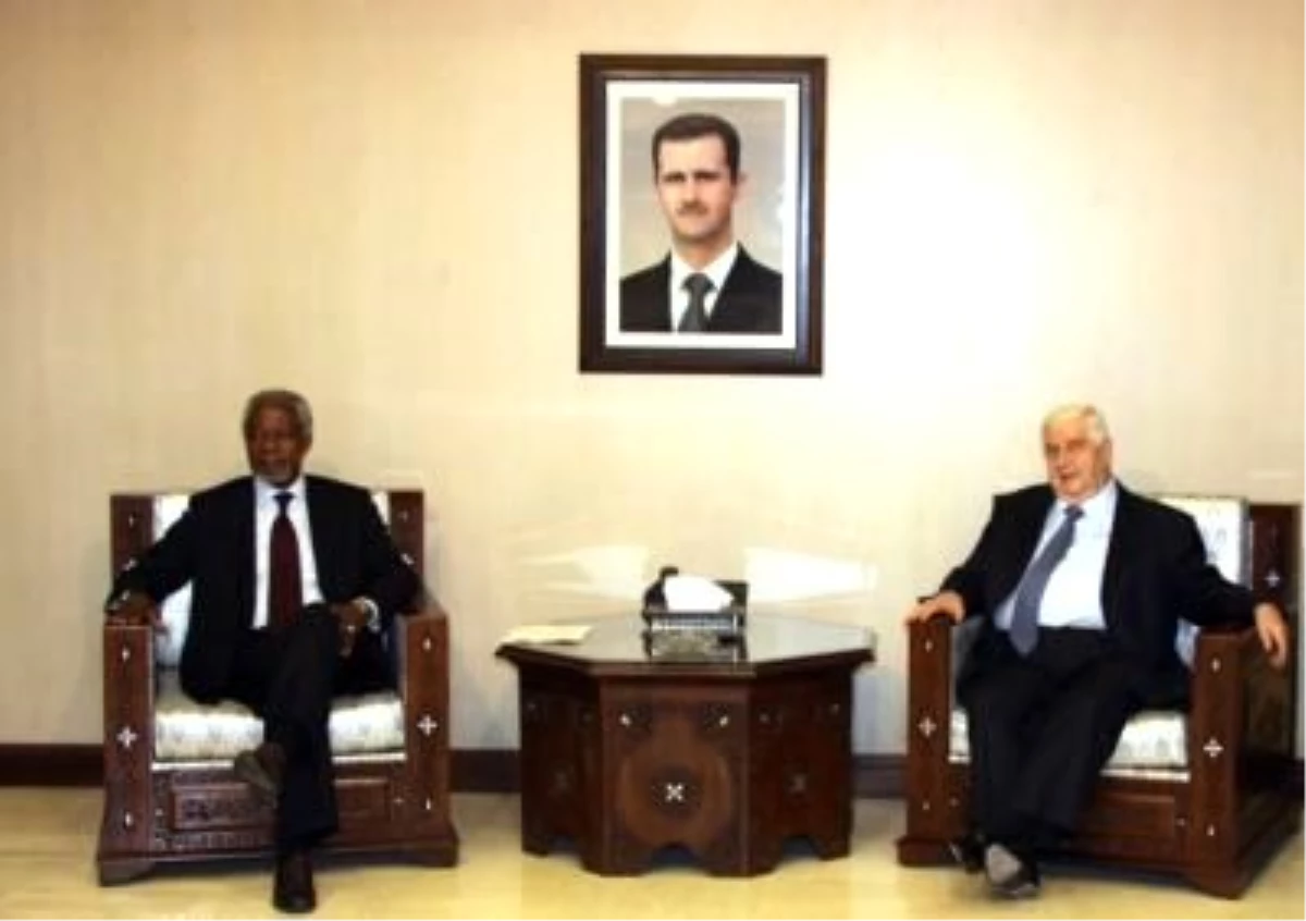 Annan Şam\'da Dışişleri Bakanı Muallim ile Görüştü