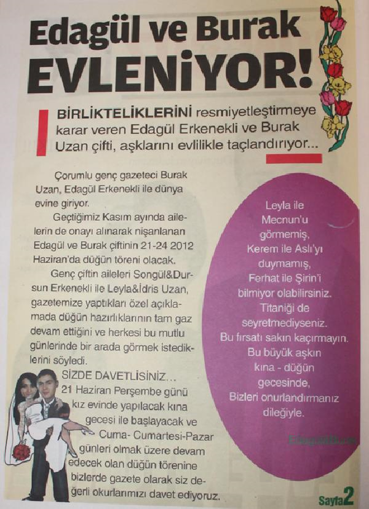 İlginç Düğün Davetiyesi