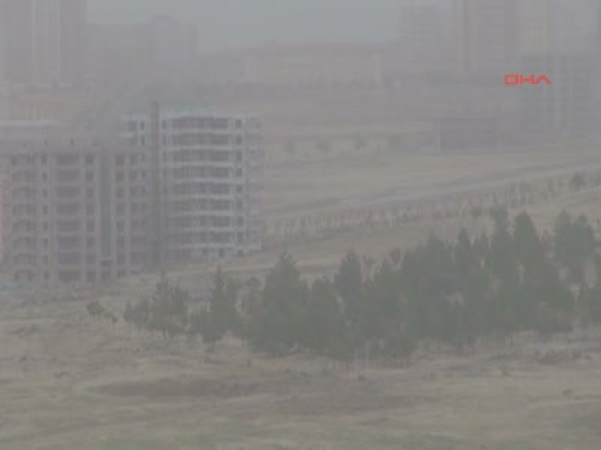 Toz Bulutu Gökyüzünü Gri Renge Bürüdü