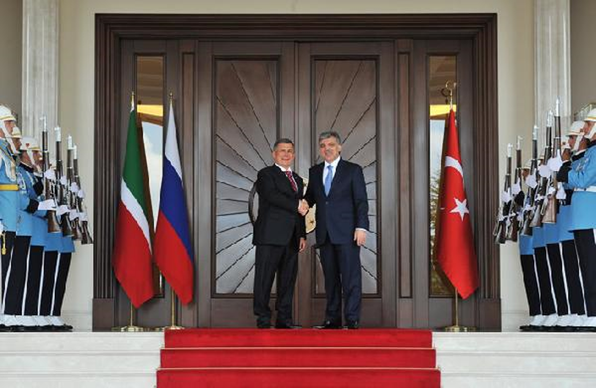 Tataristan Cumhuriyeti Cumhurbaşkanı Minnihanov Çankaya Köşkü'nde