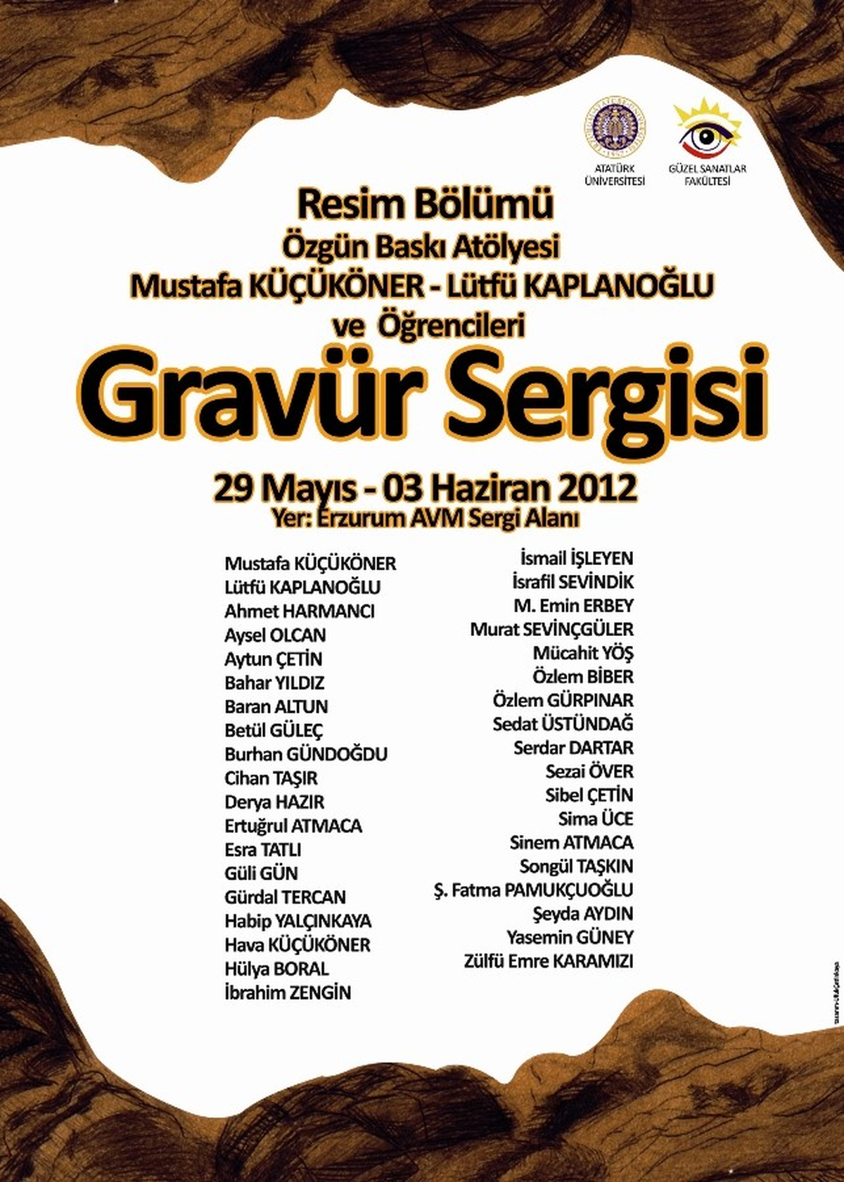 Erzurum Avm\'de Gravür Sergisi