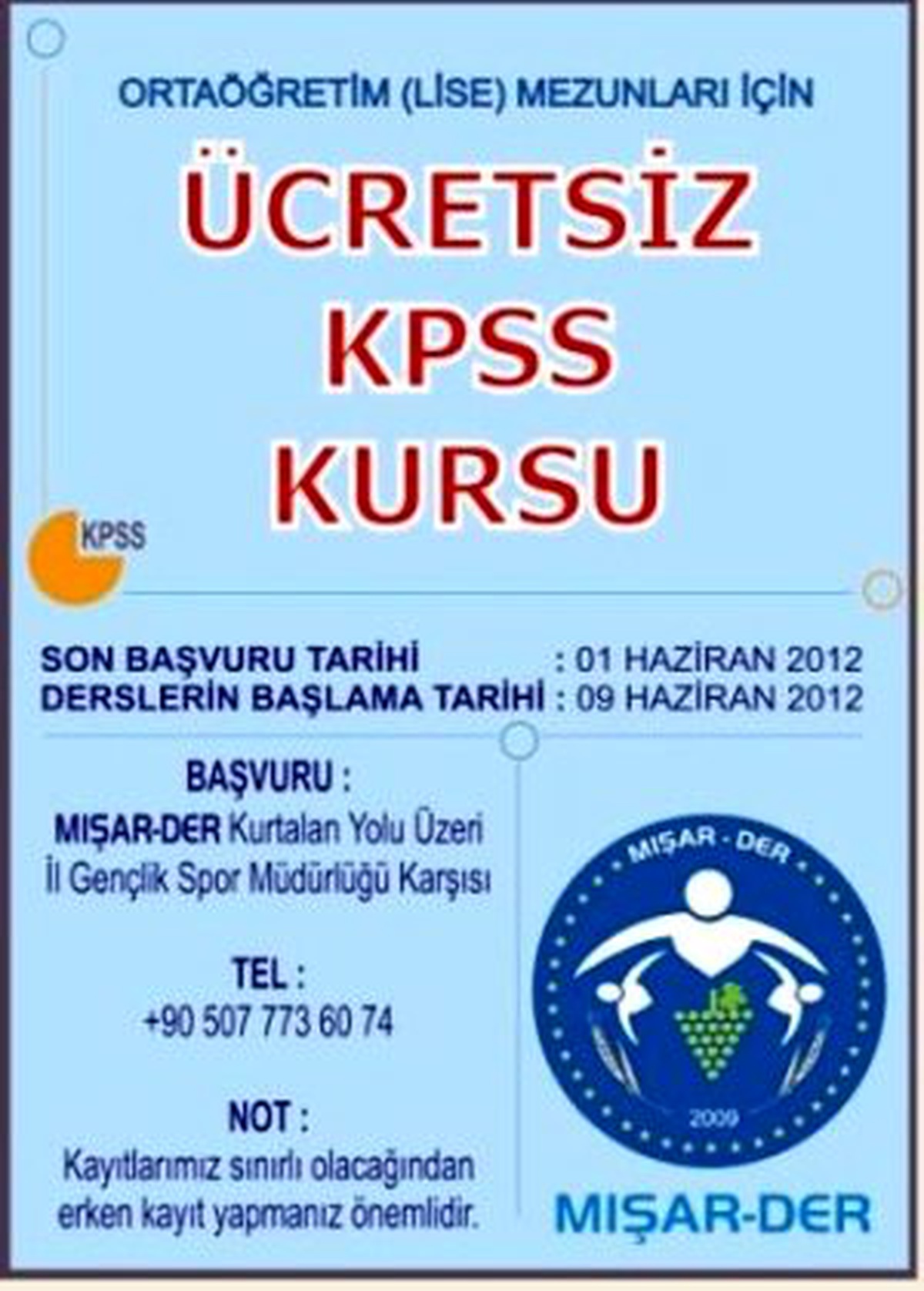 Lise Mezunları İçin Ücretsiz KPSS Kursu