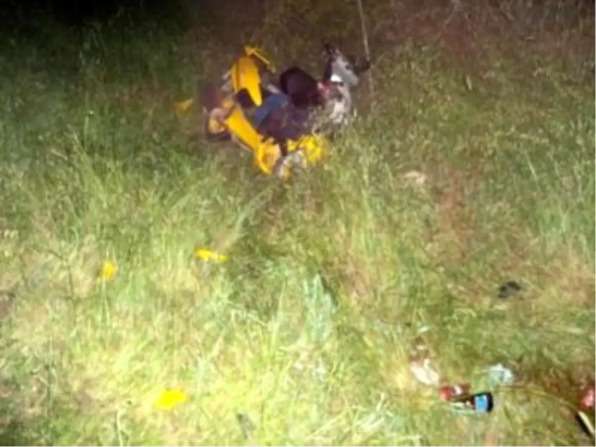 Motosiklet Şarampole Uçtu