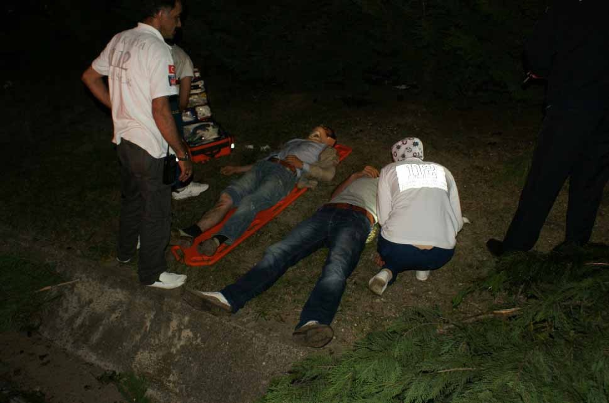 Otomobil Bariyerlerden Çiçekliğe Uçtu