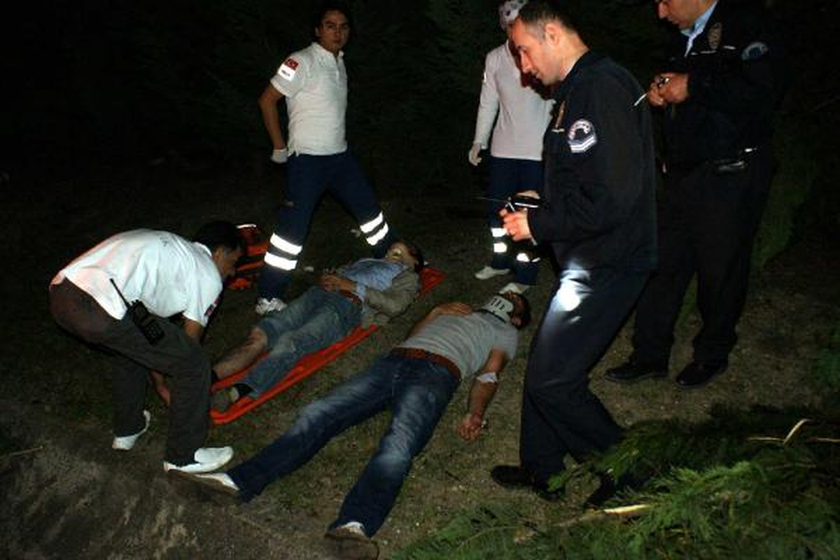 Otomobil Çiçekliğe Uçtu, 3 Kişi Yaralandı