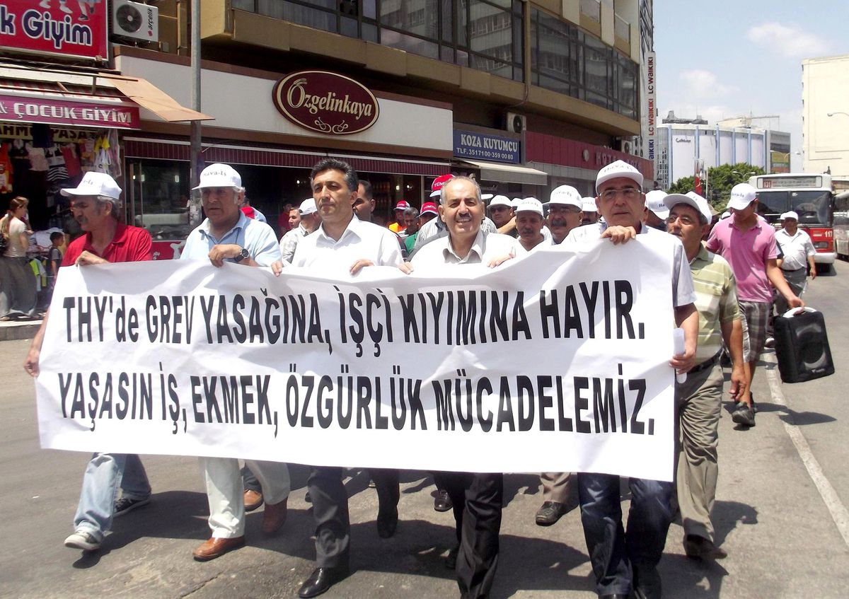 THY\'deki \'Grev Yasağı\'na Tepki