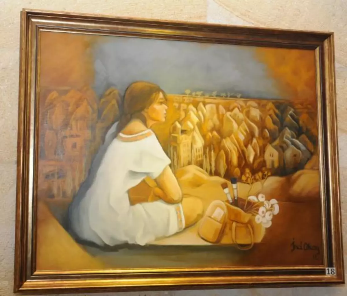 Ressam İnci Okay, Kapadokya\'da Sergi Açtı