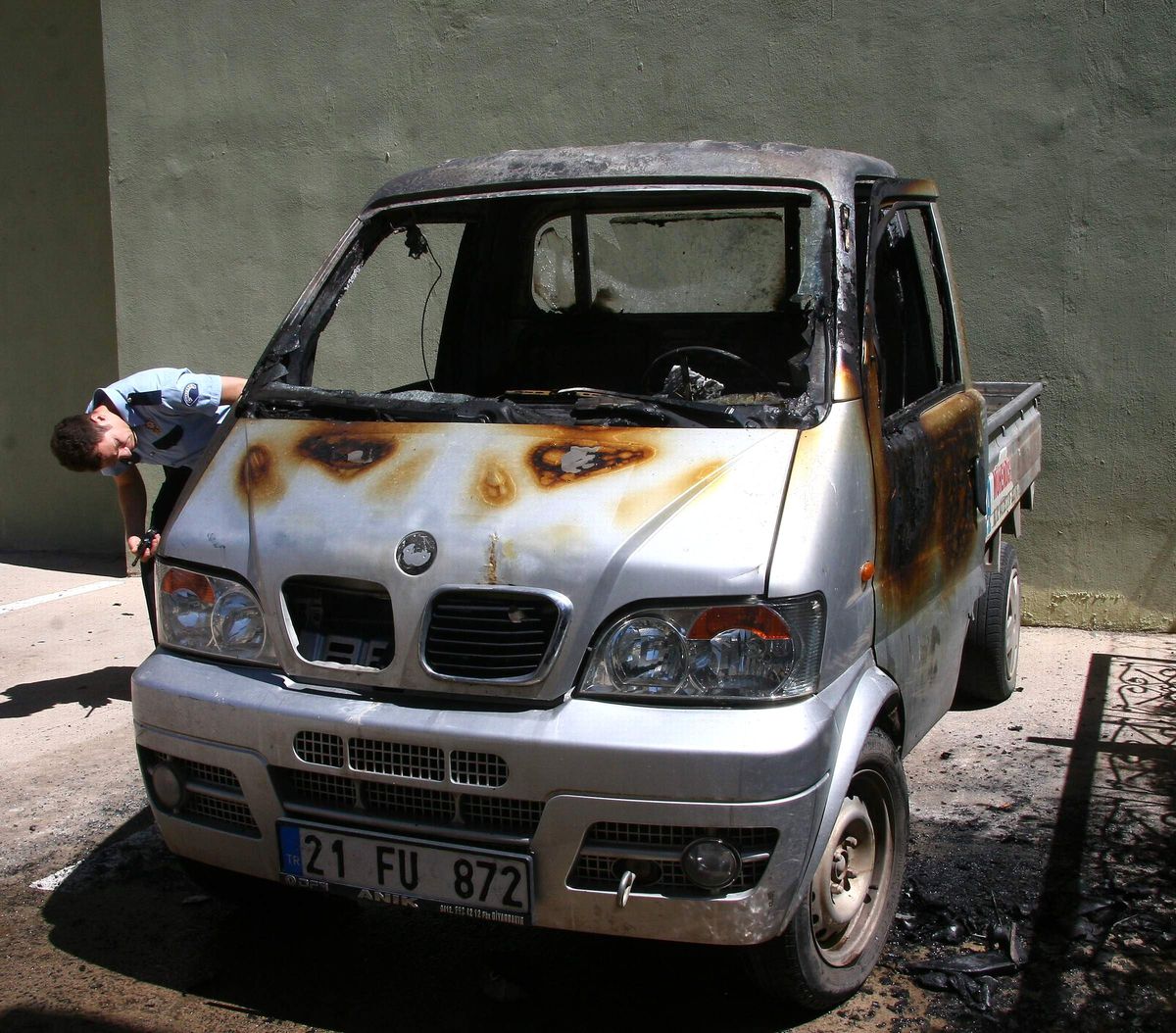 Diyarbakır\'da Araç Yangını