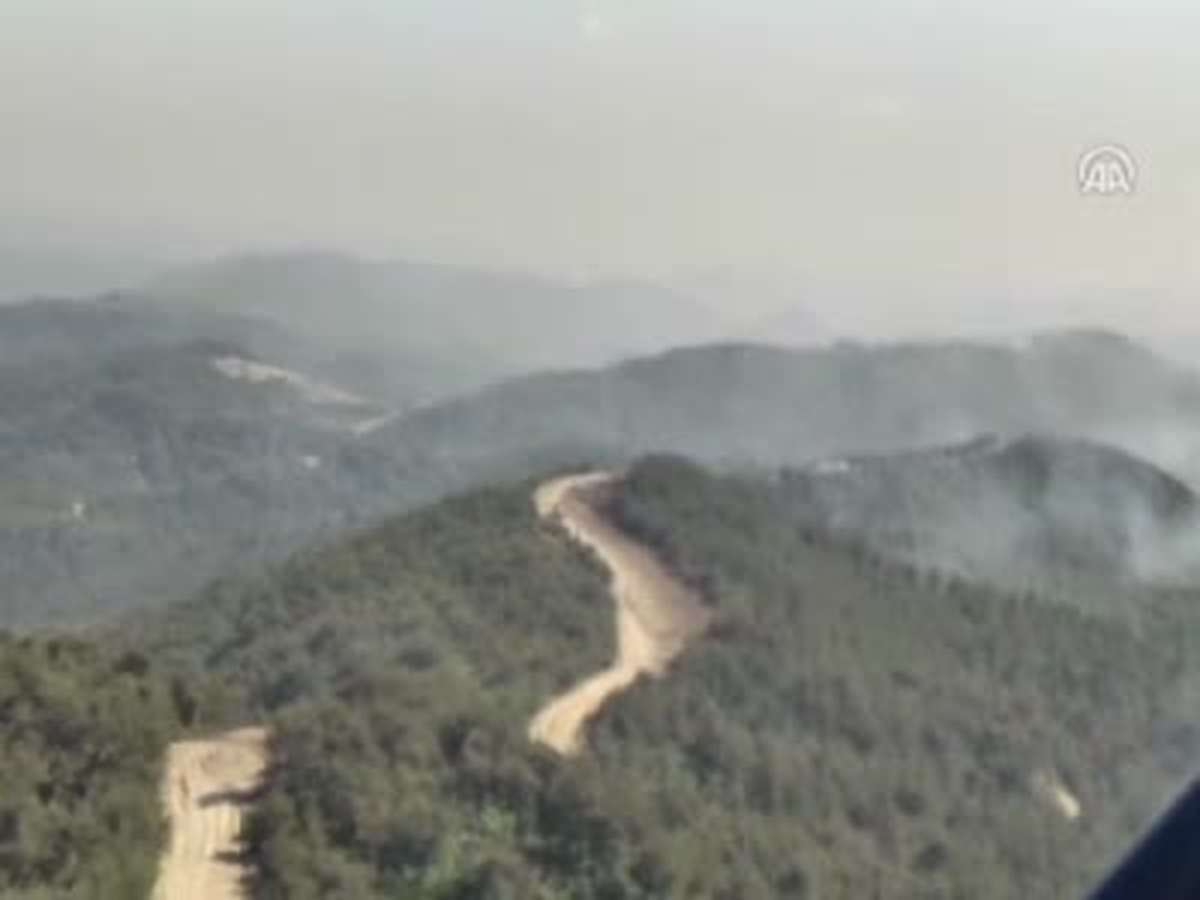 Aa Sınırdaki Yangını Görüntüledi