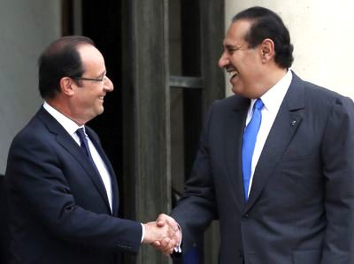 Katar Başbakanı Es Sani, Fransa Cumhurbaşkanı Hollande ile Görüştü