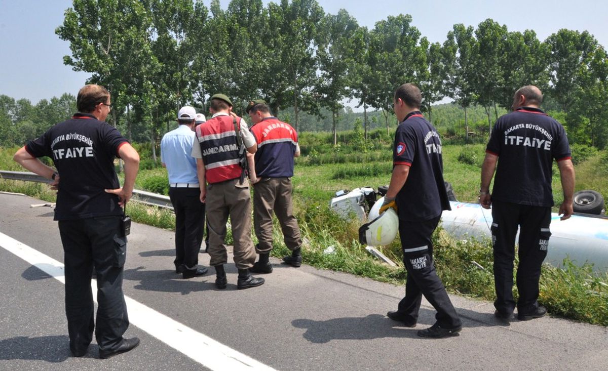 Lpg Yüklü Tanker Şarampole Yuvarlandı