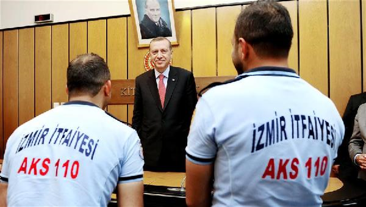 109 İtfaiyeci Başbakan Erdoğan\'ı Ziyaret Etti