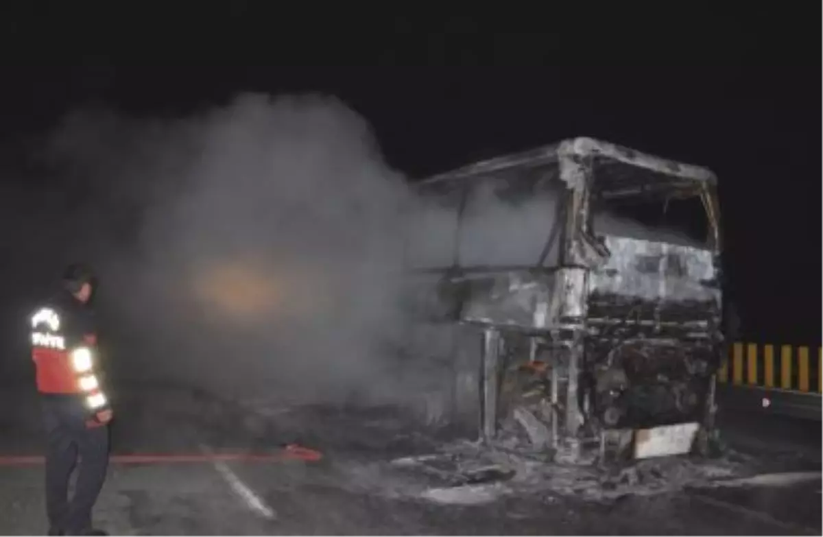 Bolu\'da Otobüs Yangını