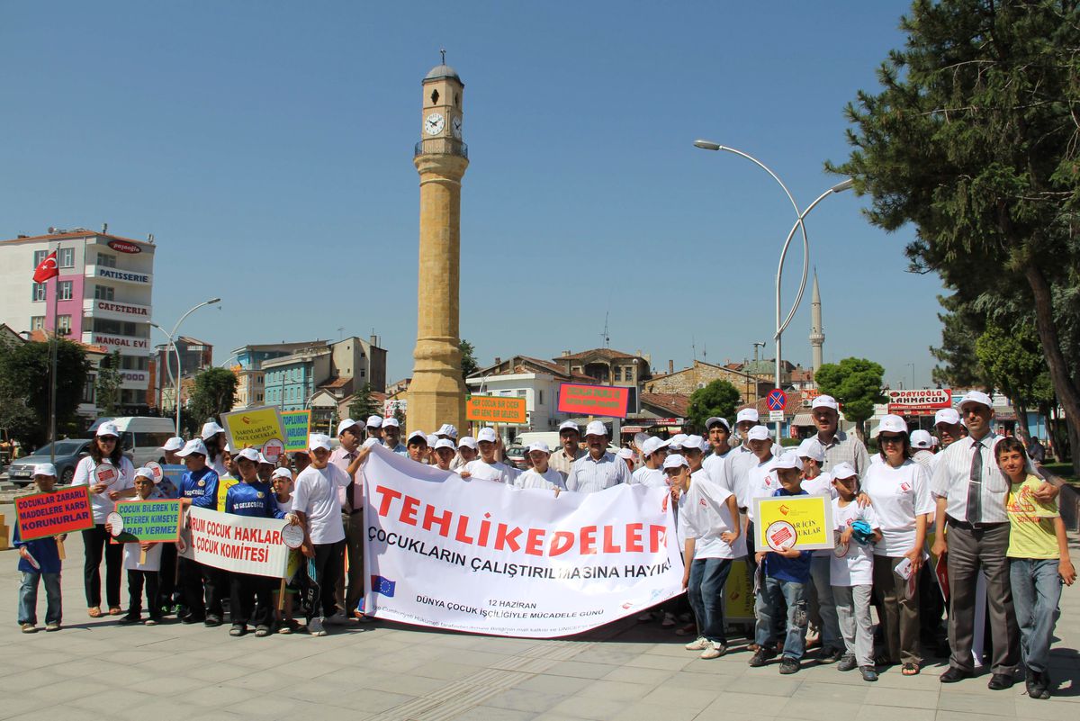 Çorum\'da "12 Haziran Dünya Çocuk İşçiliği ile Mücadele Günü" Kutlamaları