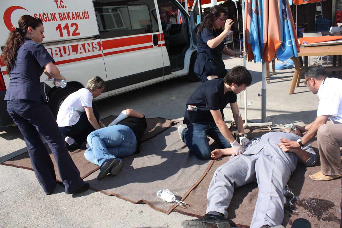 Devlet Hastanesi\'nde Yangın Tatbikatı Yapıldı