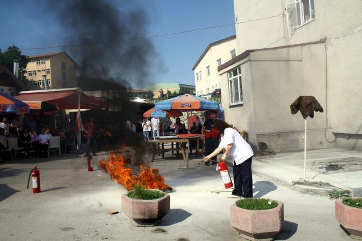 Hastanede Yangın Tatbikatı