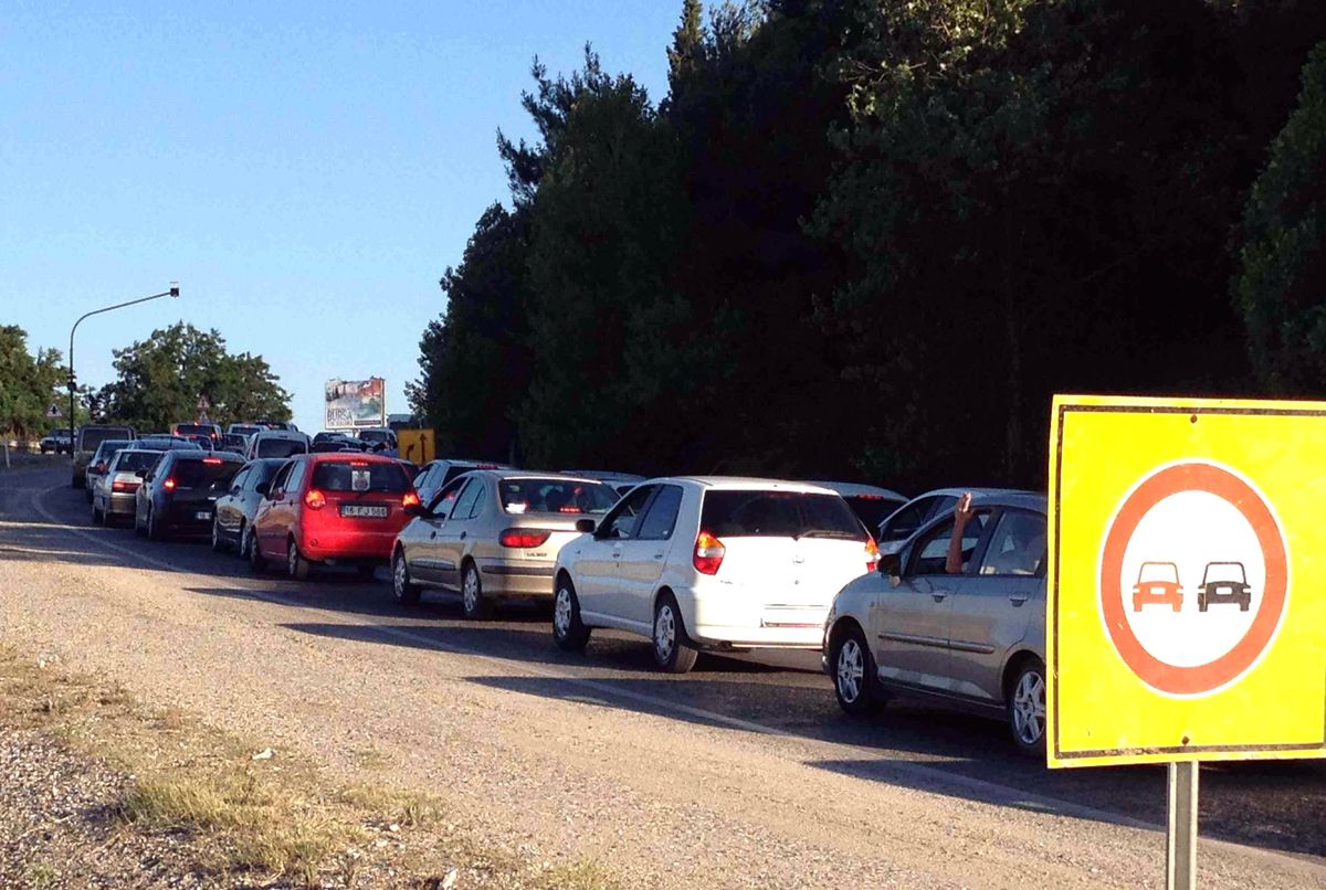 Bursa-Mudanya Yolunda Trafik Çilesi