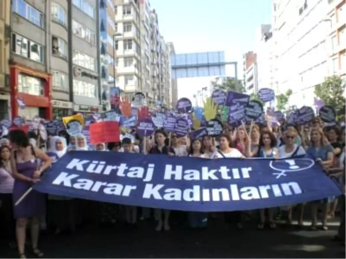 Şişli\'den Taksim\'e "Kürtaj" Yürüyüşü