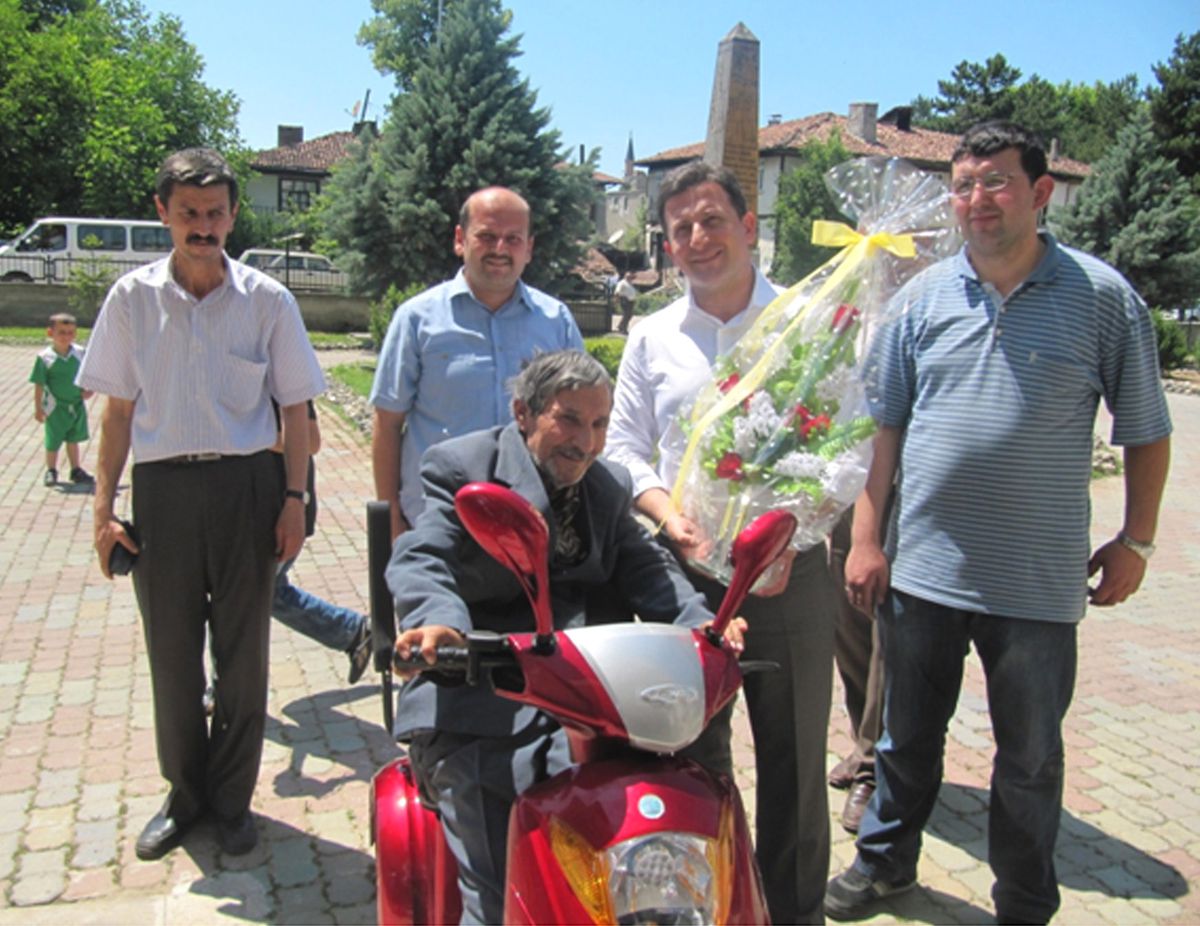 Aziz Çapraz, Akülü Engelli Motoruna Kavuştu