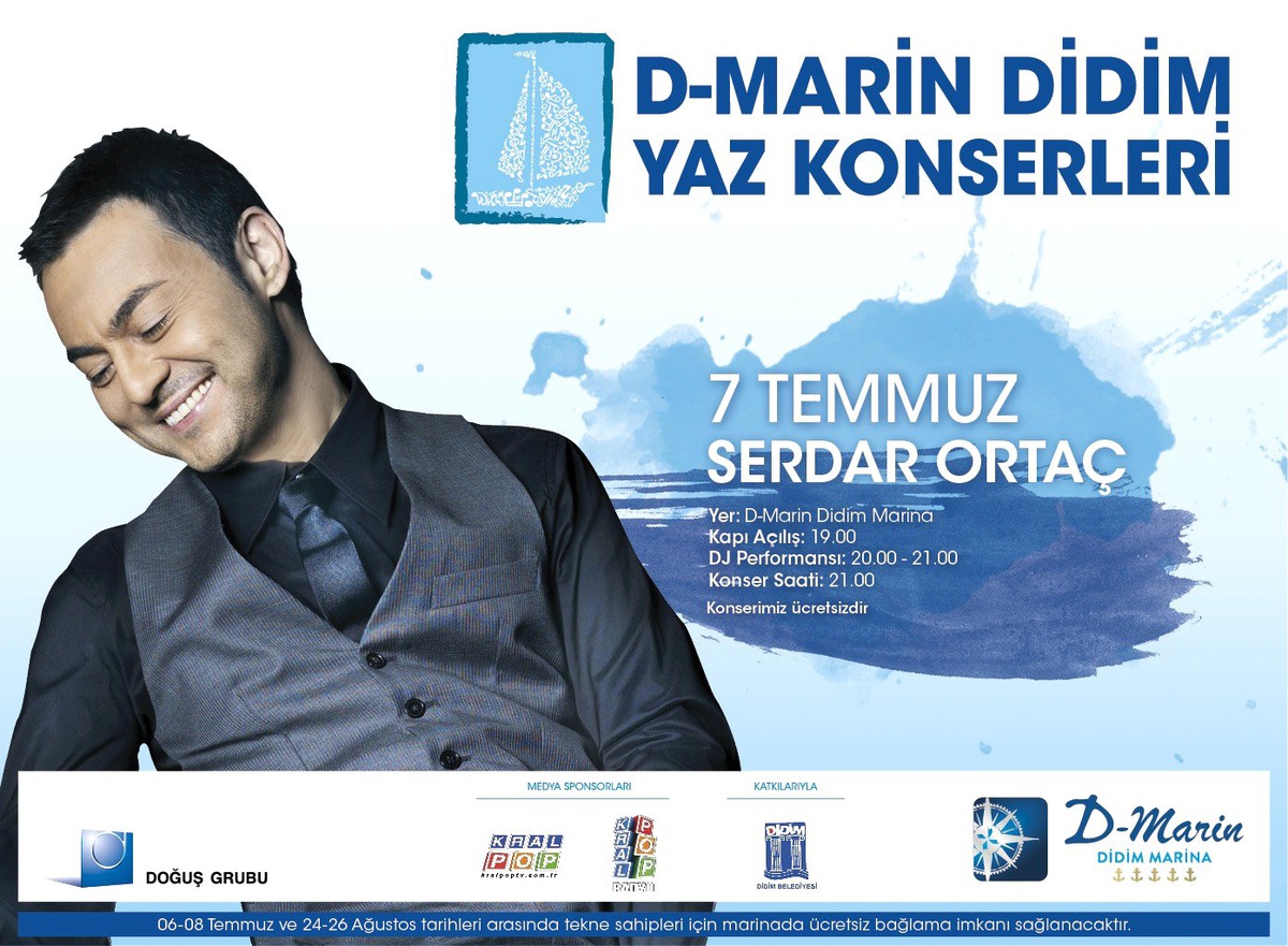 D-Marin Didim Marina 3. Yaz Konserleri Temmuz Ayında Başlıyor