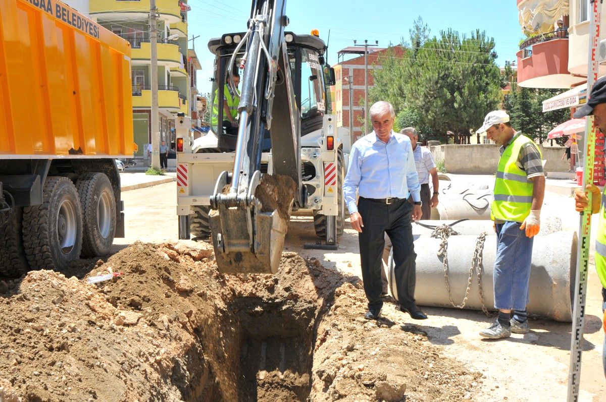 Erbaa\'da Yağmur Suyu Drenaj Hattı Çalışmaları