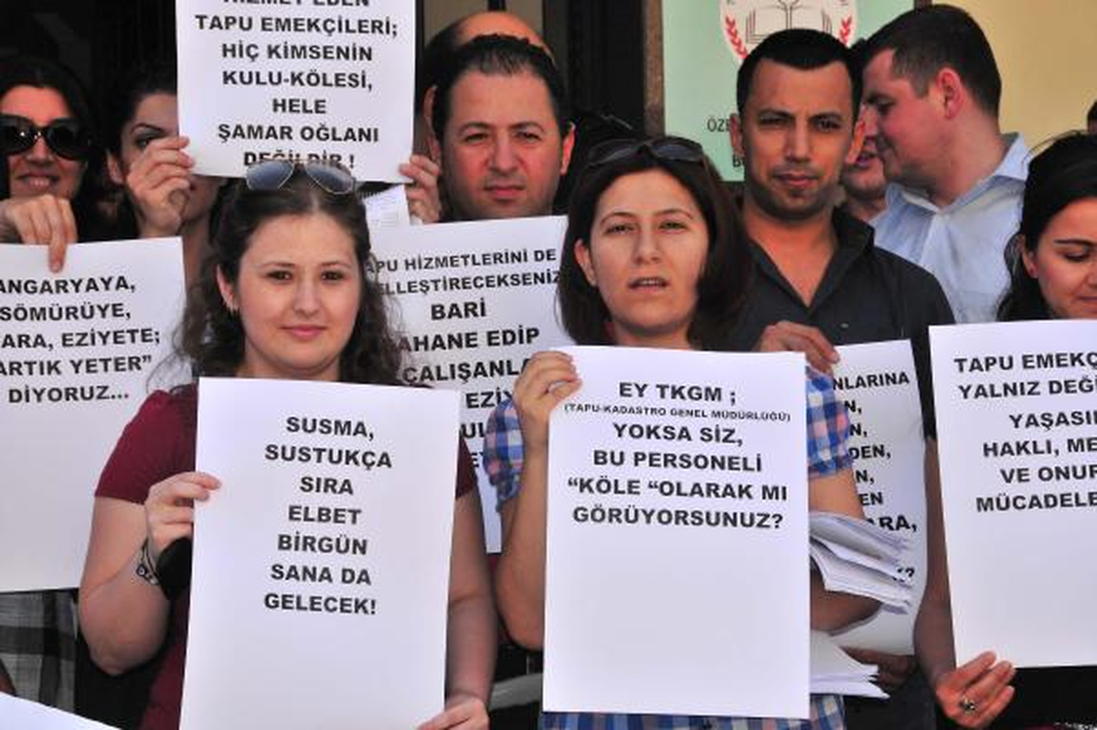 Tapu Çalışanlarından Can Güvenliği Eylemi