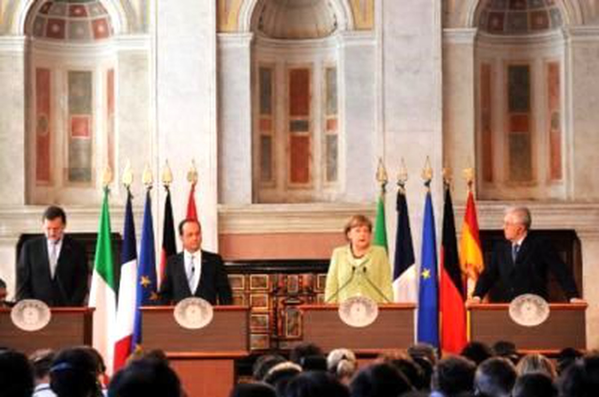 4\'lü Roma Zirvesi\'nden 130 Milyar Euro\'luk Paket Çıktı (Geniş Haber)