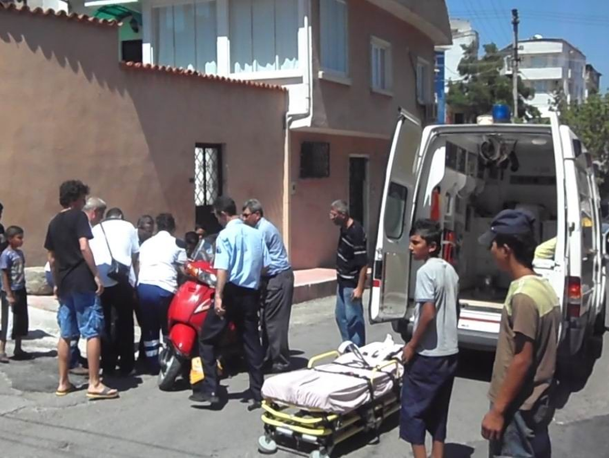 Motosikletten Düşen Kadın Yaralandı