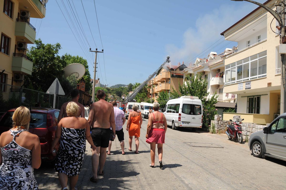 Marmaris\'te Otel Yangını