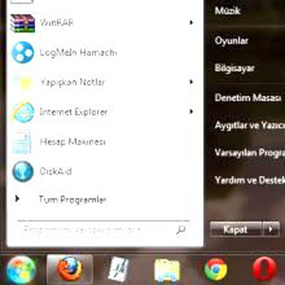 Başlat düğmesi neden uçtu?