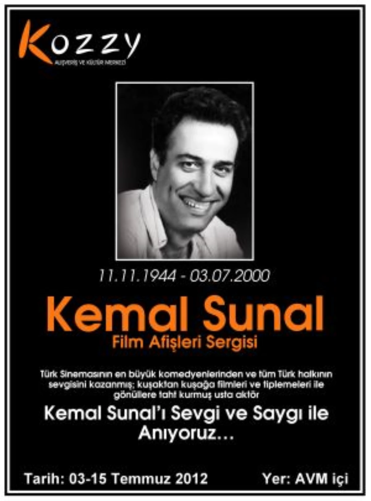 Kemal Sunal Film Afişleri Sergisi Kozzy\'de
