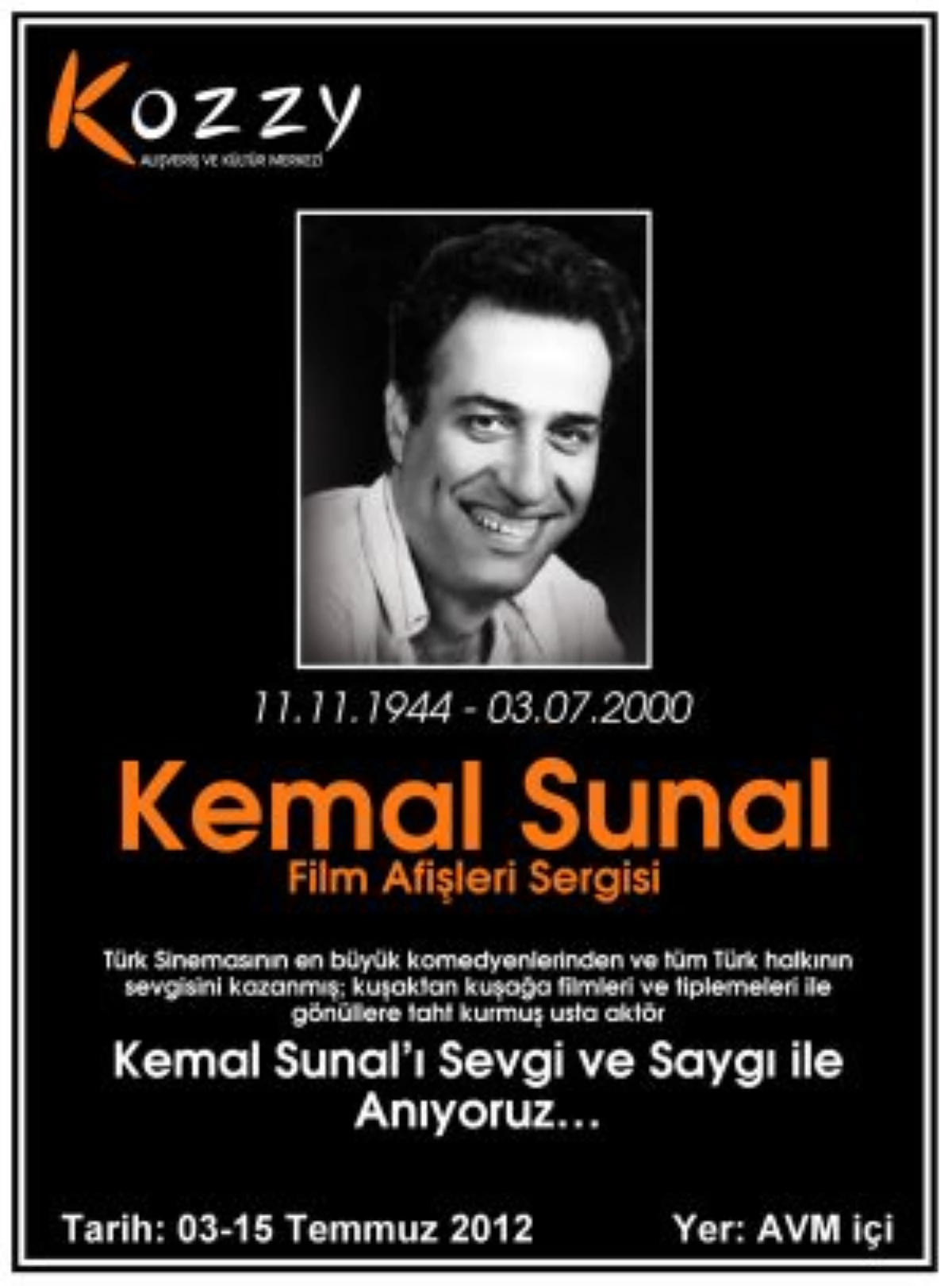 Kemal Sunal Film Afişleri Sergisi Kozzy'de