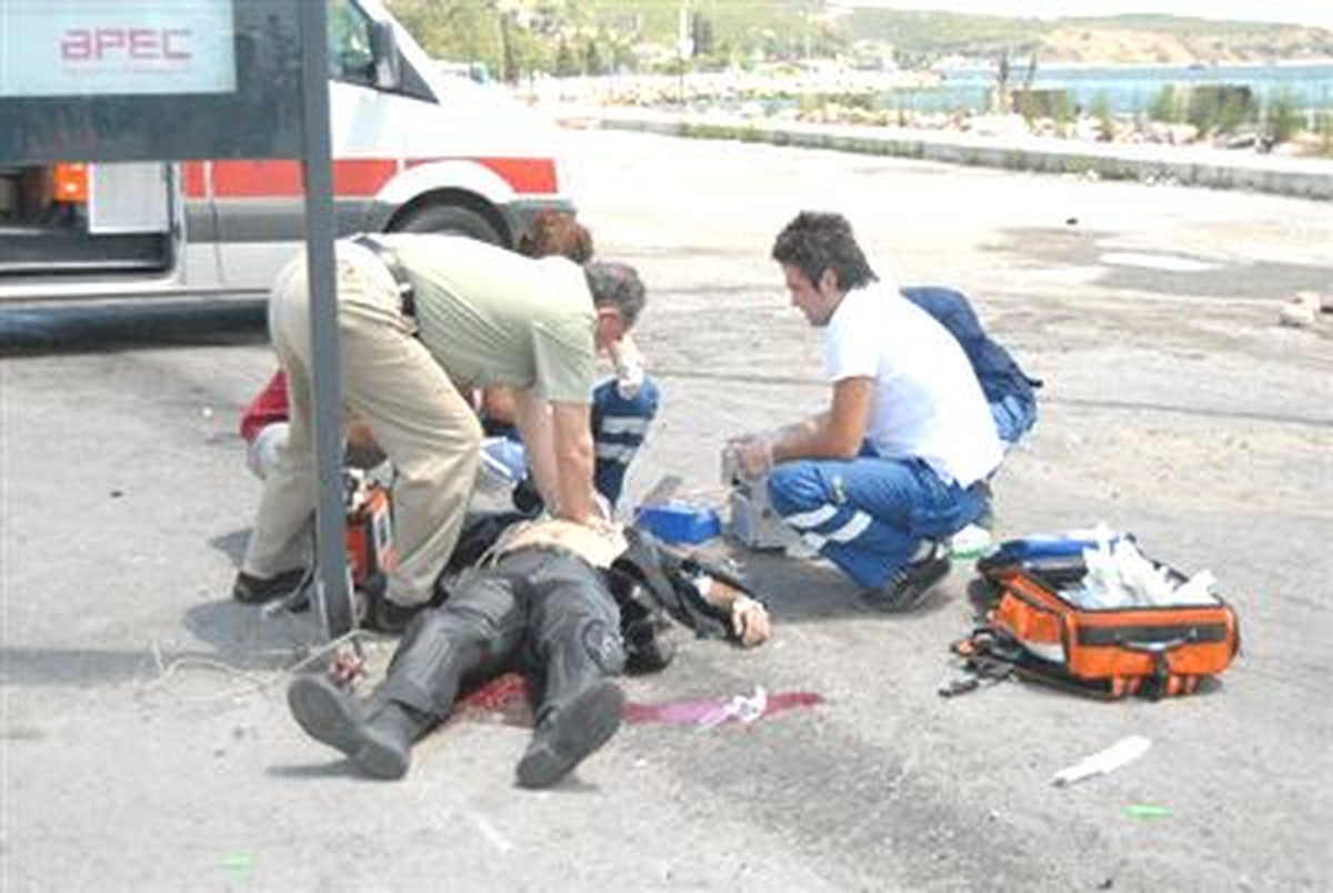 Feribot Çıkışında Motorsiklet Kazası 1 Ölü