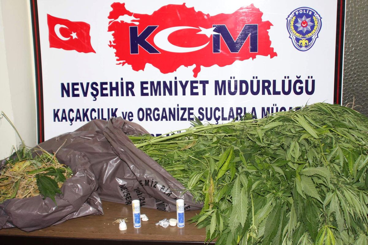 Gülşehir\'de 41 Kök Hint Keneviri ve 506 Gram Esrar Maddesi Ele Geçirildi