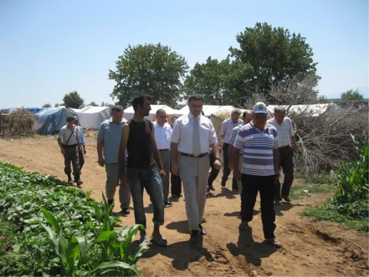 Kaymakam Otcu, Mevsimlik Tarım İşçilerini Ziyaret Etti