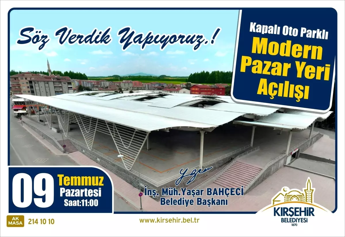 Kırşehir Modern Pazar Yeri Açılıyor