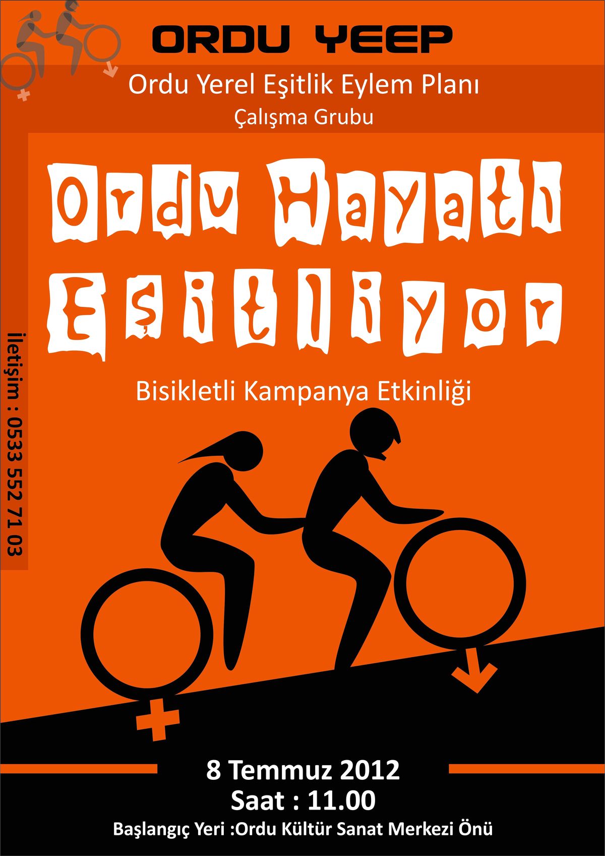 Ordu\'da \'Kadın-Erkek Eşitliği\' İçin Bisiklet Etkinliği