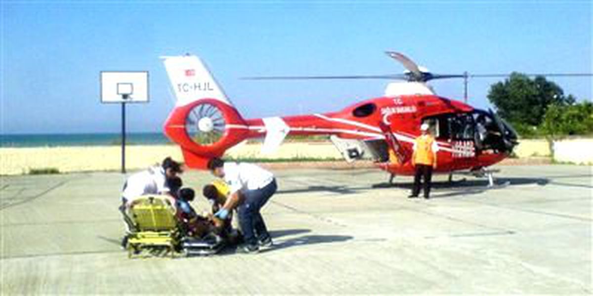 Ambulans Helikopter İmdadına Yetişti